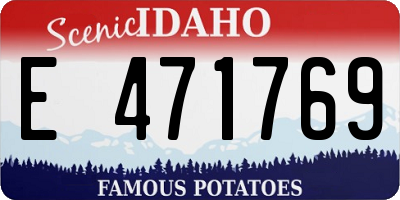 ID license plate E471769