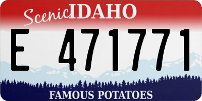 ID license plate E471771