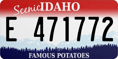 ID license plate E471772