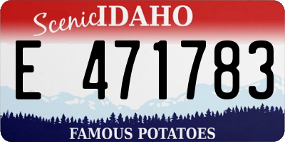 ID license plate E471783