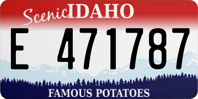 ID license plate E471787