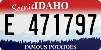 ID license plate E471797