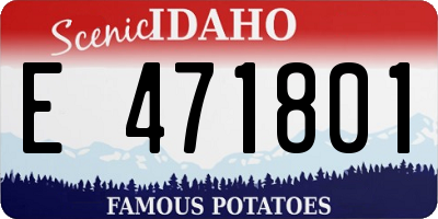 ID license plate E471801