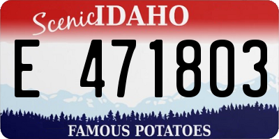 ID license plate E471803