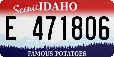 ID license plate E471806