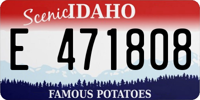 ID license plate E471808