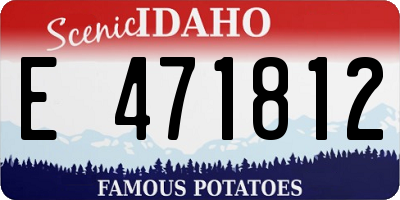 ID license plate E471812