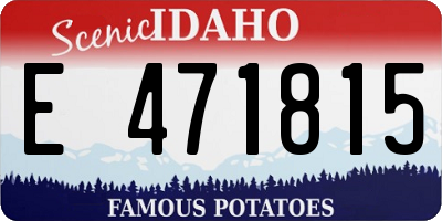 ID license plate E471815