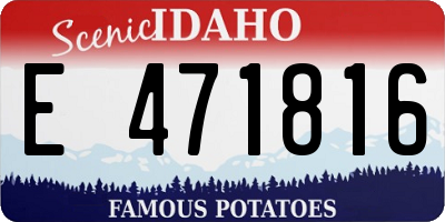 ID license plate E471816