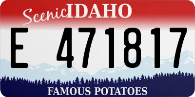 ID license plate E471817