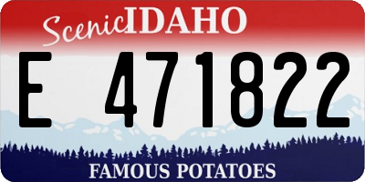ID license plate E471822