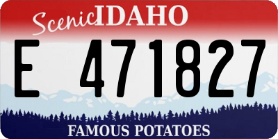 ID license plate E471827