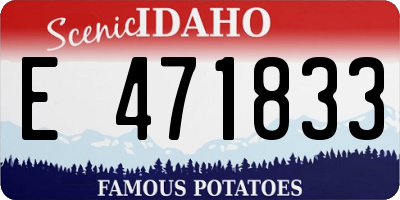 ID license plate E471833