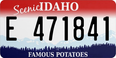 ID license plate E471841