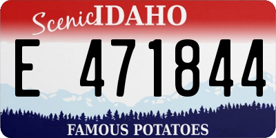 ID license plate E471844