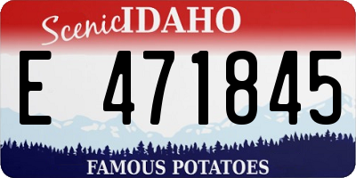 ID license plate E471845