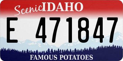 ID license plate E471847