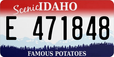 ID license plate E471848