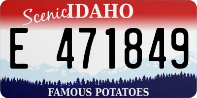 ID license plate E471849