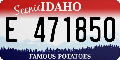 ID license plate E471850
