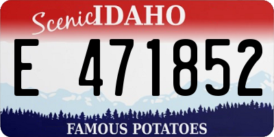 ID license plate E471852