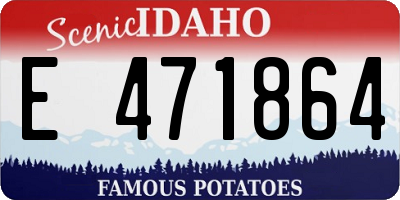 ID license plate E471864