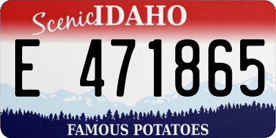ID license plate E471865