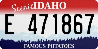 ID license plate E471867