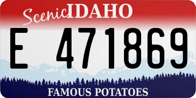 ID license plate E471869