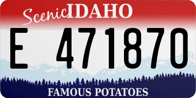 ID license plate E471870
