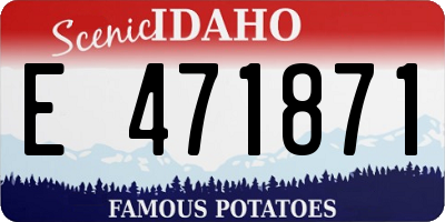 ID license plate E471871