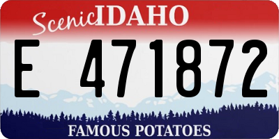 ID license plate E471872