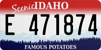 ID license plate E471874