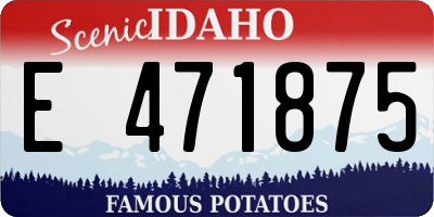 ID license plate E471875