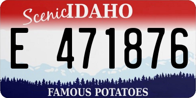 ID license plate E471876