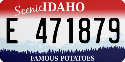 ID license plate E471879