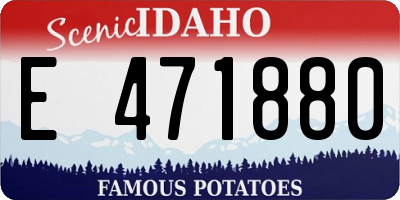 ID license plate E471880