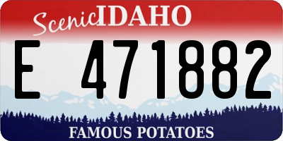 ID license plate E471882