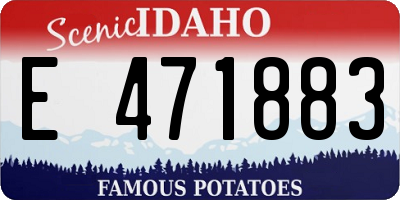 ID license plate E471883