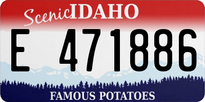ID license plate E471886