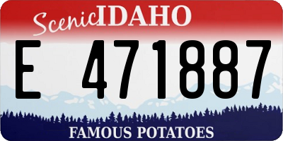 ID license plate E471887
