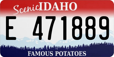 ID license plate E471889