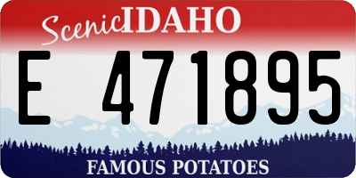 ID license plate E471895