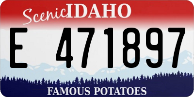 ID license plate E471897