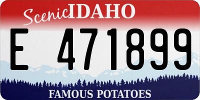 ID license plate E471899