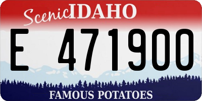 ID license plate E471900