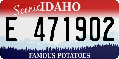 ID license plate E471902