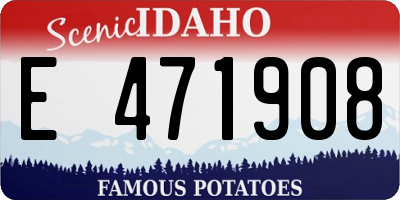 ID license plate E471908