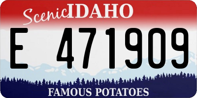 ID license plate E471909