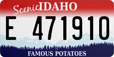 ID license plate E471910